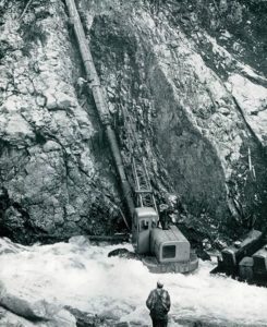 Trans Mountain 1953 Last tie in of pipe near Coquihalla Canyon
