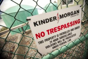 Kinder Morgan Canada No Trespassing Sign