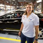 First Cadillac ELR PHEV off the line woman