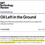 oil left in the ground