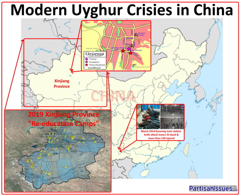 2009 to 2019 Modern Uyghur Crises In China Urumqi Kuanming Xinjiang Reeducation Camps
