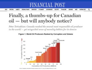 Canada clean safe oil and gas corruption compared to other countries - National Post