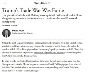 David Frum - Trumps Trade Deal With China Is a Failure