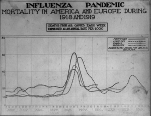 Spanish Flu Pandemic of 1918 1919 deaths per week