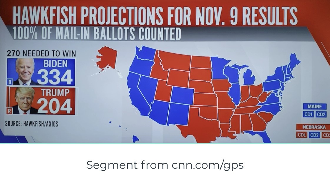 Nov 2020 us presidential election results after mail in ballots are counted