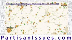all ev chargers milton keynes peterborough and norwhich uk nov 2020