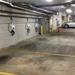ev chargers in parking garage