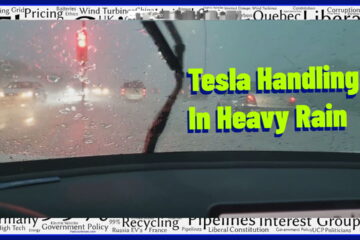 Tesla Model 3 SR+ Handling In Heavy Rain