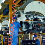 VW car assembly in China factory