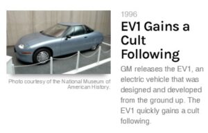 first modern electric car - 1996 gm EV1