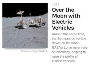 nasa lunar rover made by GM is electric in 1971