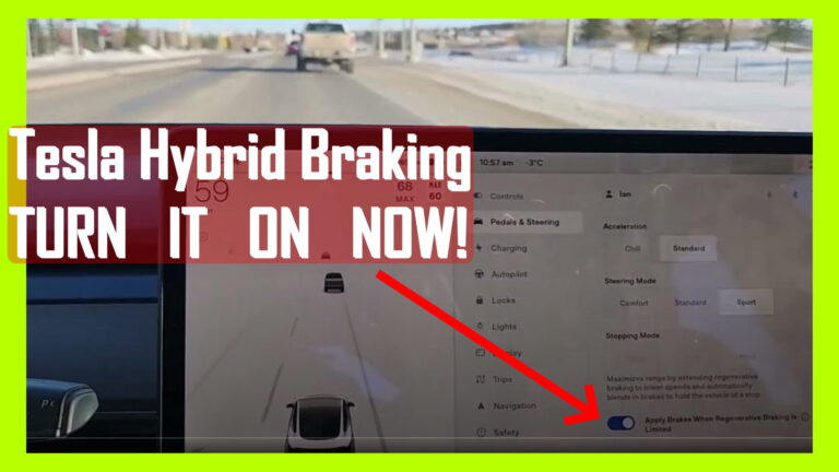 Tesla Hybrid Braking TURN IT ON NOW